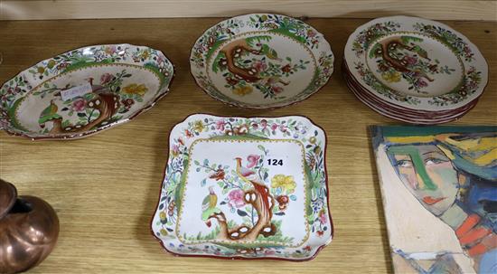 A 9-piece Copeland Spode part dessert service